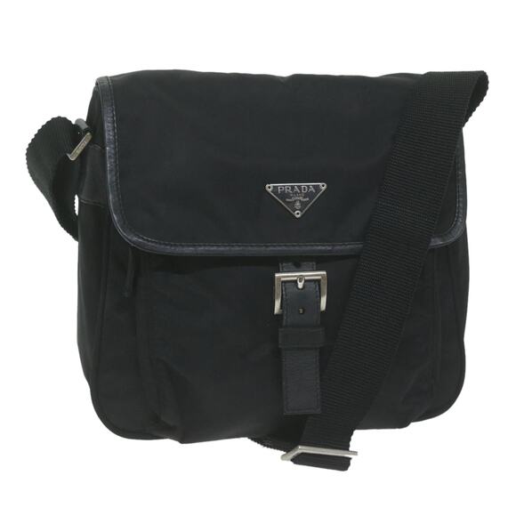 PRADA Shoulder Bag Nylon Black - Picture 1 of 9
